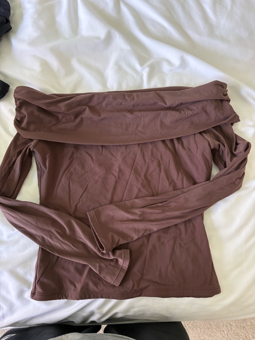 Women’s Mauve Brown Long-Sleeve Sleep Top
